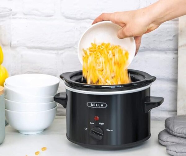 BELLA 1.5 Qt Quart Slow Cooker Crock w/ - Image 3