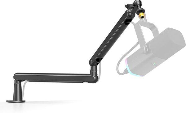 FIFINE Microphone Boom Arm, Low Profile Adjustable Stick