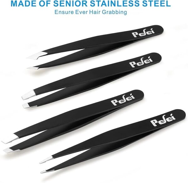 Pefei Tweezers Set - Professional Stainless Steel Tweezers - Image 2