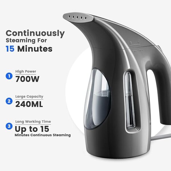 HiLIFE Steamer for Clothes, Portable Handheld Design - Image 2