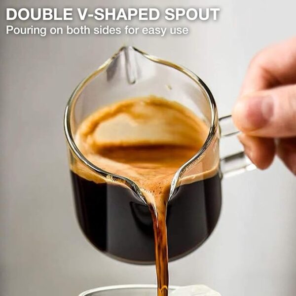 Espresso Cups Set of 2, 4 OZ Double Spouts Cups, Espresso Shot Glasses - Image 2