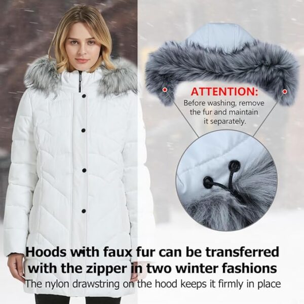 BINACL Women's Winter Warm Thicken Long Outwear - Image 3