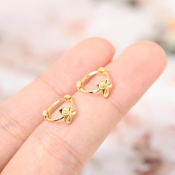 Small Hoop Earrings for Women Girls 14k Gold Plated Dainty - Image 2