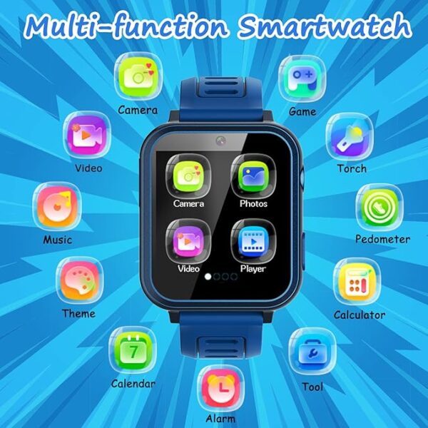 Kids Smart Game Watch with 24 Games HD Touch Screen Video Camera - Image 4