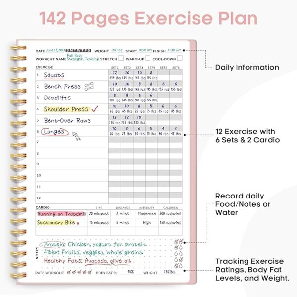 Fitness Workout Journal for Women & Men - Image 2