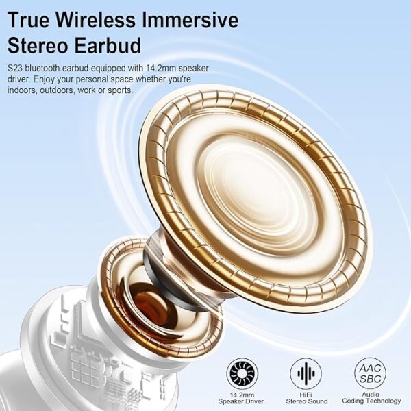 Wireless Earbuds, 2024 Bluetooth 5.3 Headphones HiFi - Image 2