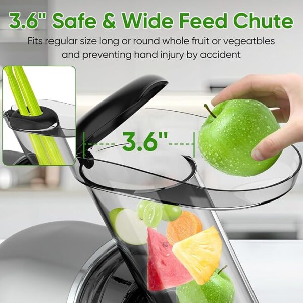 COZII Cold Press Juicer,Slow Masticating Juicer Extractor Soft/hard Mode - Image 5