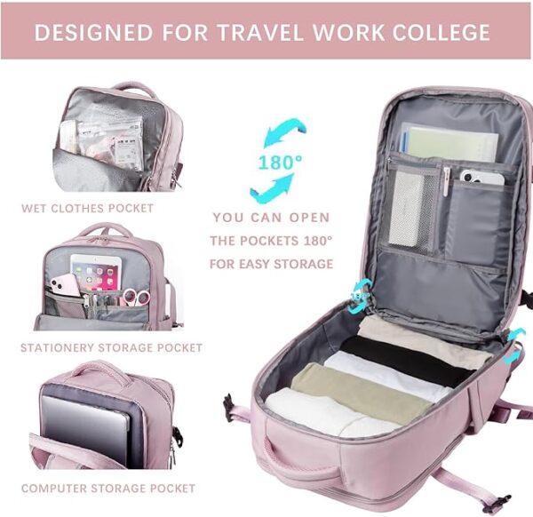 SHRRADOO Travel Laptops Backpack for Women Men - Image 2