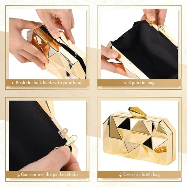 5 Pcs Clutch Purse for Women Evening Prom Purses - Image 3