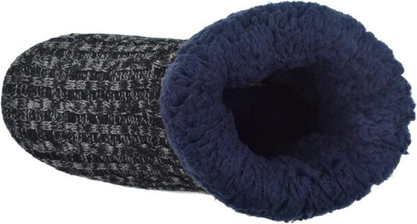 GPOS Knit Rock Wool Warm Men Indoor Pull on Cozy Memory Foam Slipper - Image 2