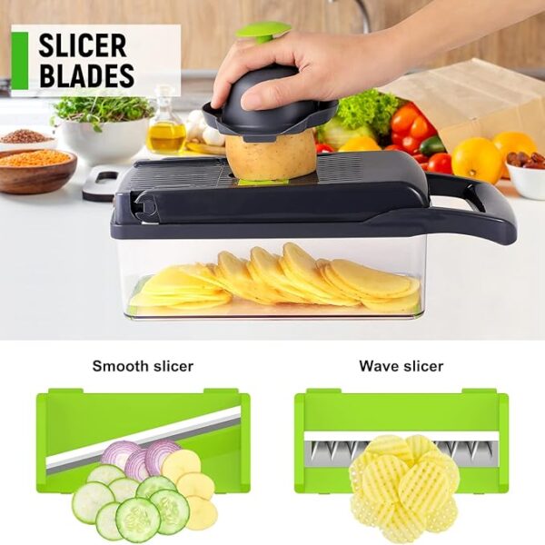 Vegetable Chopper,Food Chopper,Pro 12 in1 Multifunctional Onion Chopper,Veggie Chopper - Image 2