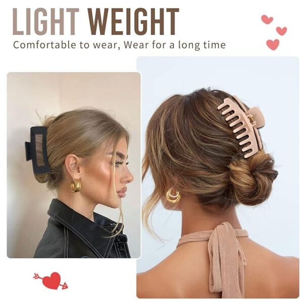 LuSeren Hair Clips for Women 4.3 Inch Large Hair Claw Clips for Women - Image 3