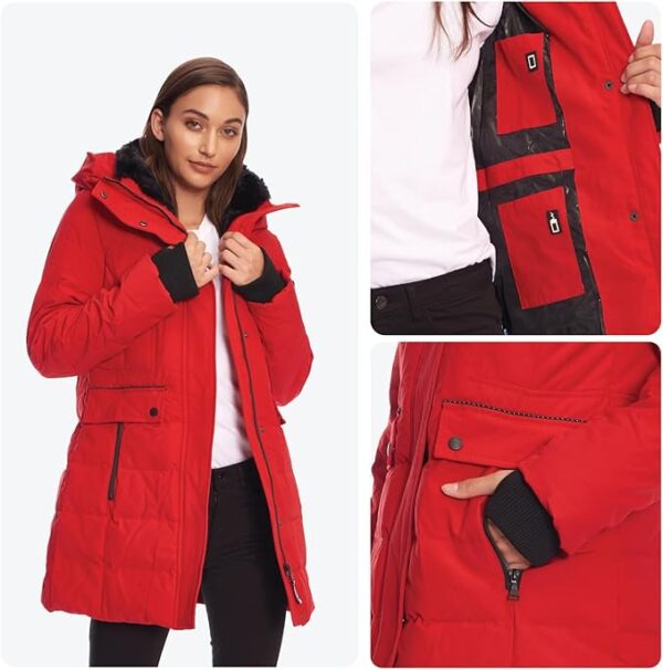 ALPINE NORTH Women’s Vegan Down Mid-Length Parka - Image 4