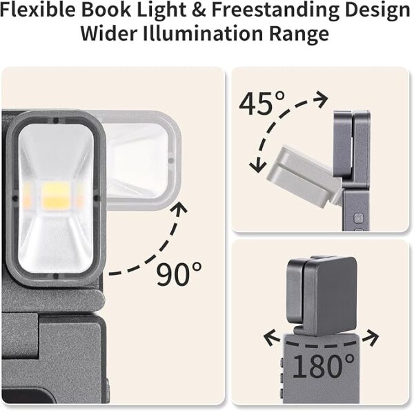 Dott Arts Book Light,Dual-Heads Reading Light for Bedtime with Screen Display - Image 2