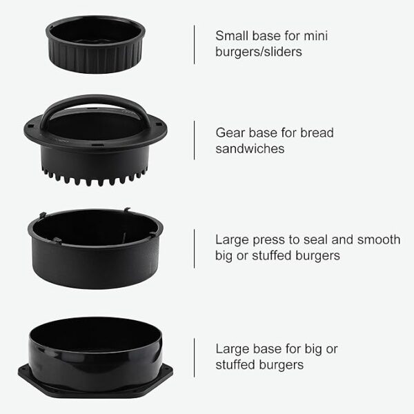 POLIGO 5PCS Smash Burger Press Kit - 4 in 1 Stuffed Burger Mold - Image 2
