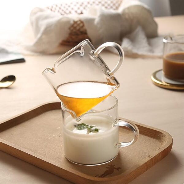 Espresso Cups Set of 2, 4 OZ Double Spouts Cups, Espresso Shot Glasses - Image 4