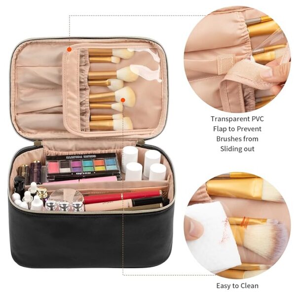 OCHEAL Makeup Bag, Portable Cosmetic Bag, Large Capacity Travel Makeup Case Organizer - Image 3