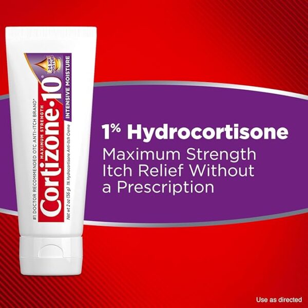 Cortizone 10 Maximum Strength Intensive Moisture Anti-Itch Cream - Image 2