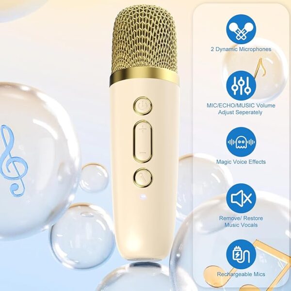 Mini Karaoke Machine for Kids Adults, Portable Bluetooth - Image 4