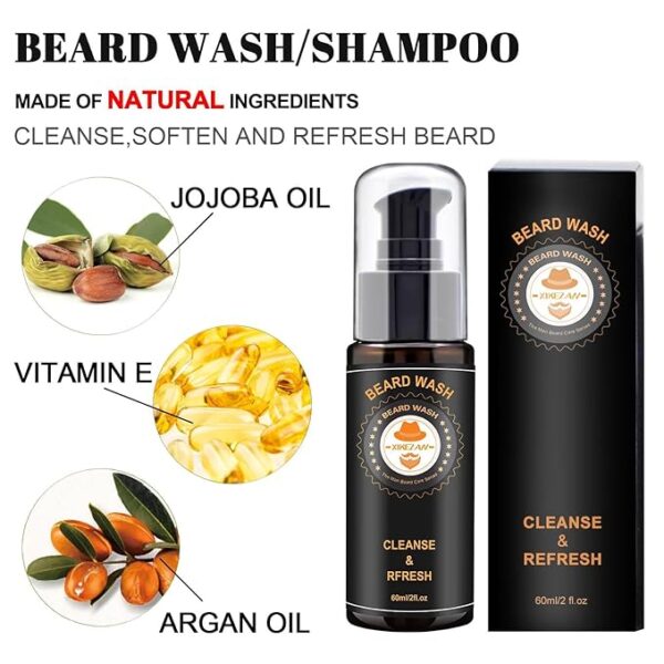 Upgraded Beard Grooming Kit w/Beard Conditioner,Beard Oil - Image 2