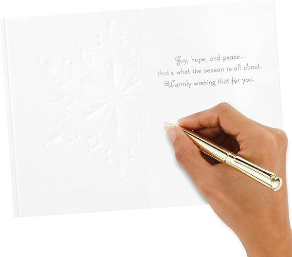 Hallmark Boxed Holiday Cards, Red and Gold Snowflake - Image 3