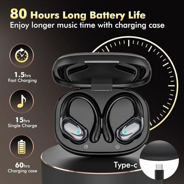 Wireless Earbuds Bluetooth Headphones 80hrs Playback Ear Buds - Image 2