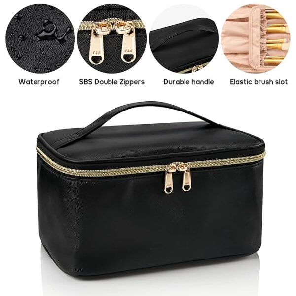 OCHEAL Makeup Bag, Portable Cosmetic Bag, Large Capacity Travel Makeup Case Organizer
