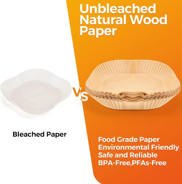 Air Fryer Paper Liners: 100Pcs Parchment Paper - Image 3