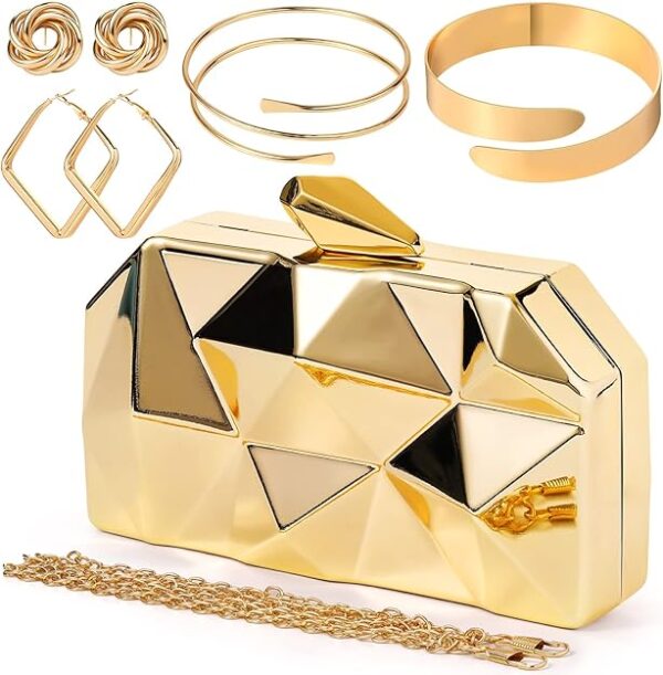 5 Pcs Clutch Purse for Women Evening Prom Purses