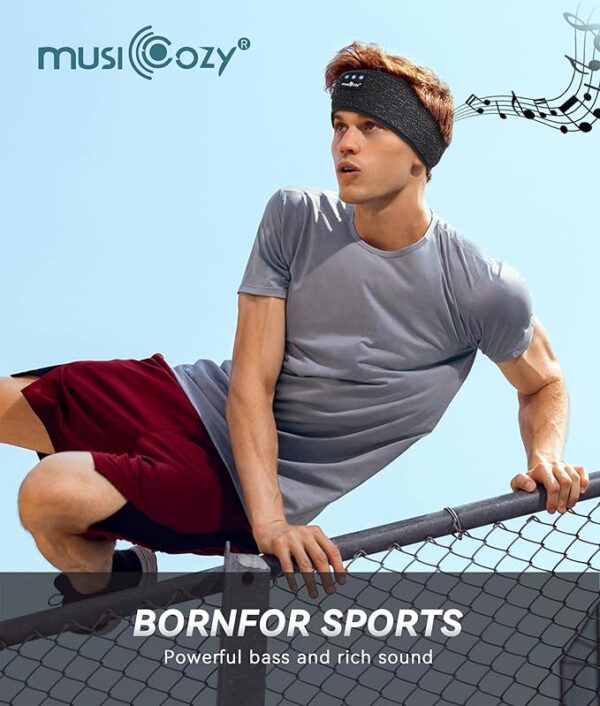 MUSICOZY Bluetooth 5.2 Sleep Headphones, Wireless Headband Headphones - Image 3