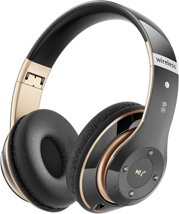 Bluetooth Headphones Over Ear, 6S Wireless Headphones Wired with 6 EQ Modes