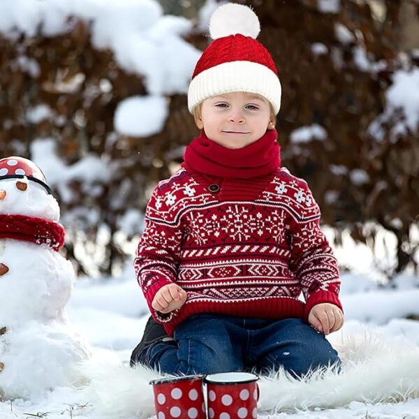 Christmas Santa Knitted Hat for Baby - Image 2