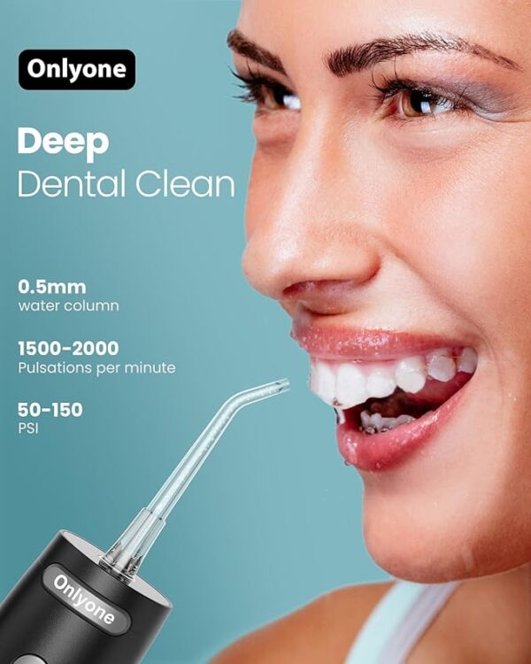 Onlyone Water Dental Flosser Pick for Teeth, 300ML Portable Oral Irrigator - Image 3