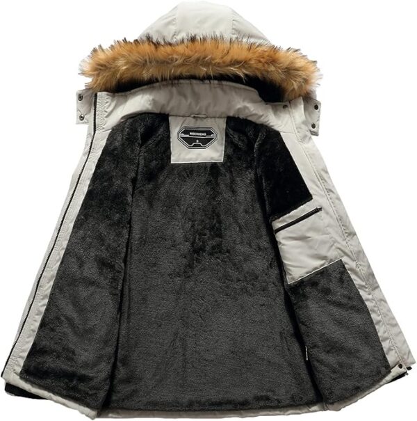 MOERDENG Women's Waterproof Ski Snow Jacket Winter Warm Hooded Snow Coat - Image 3