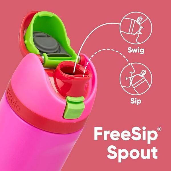 Owala Kids FreeSip Insulated Stainless Steel Water Bottle with Straw for Sports - Image 2