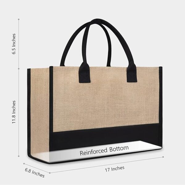 TOPDesign Personalized Initial Canvas Beach Bag - Image 2