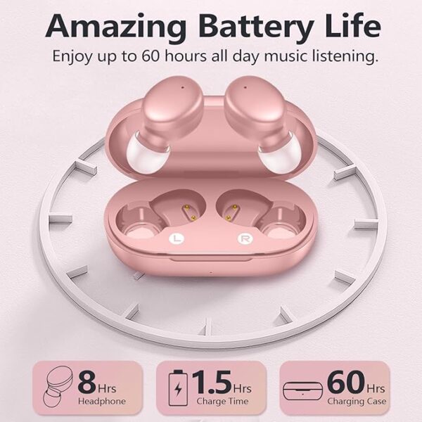 MOZOTER S8 Mini Wireless Earbuds Bluetooth 5.3 in Ear Light - Image 4