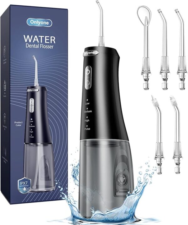 Onlyone Water Dental Flosser Pick for Teeth, 300ML Portable Oral Irrigator