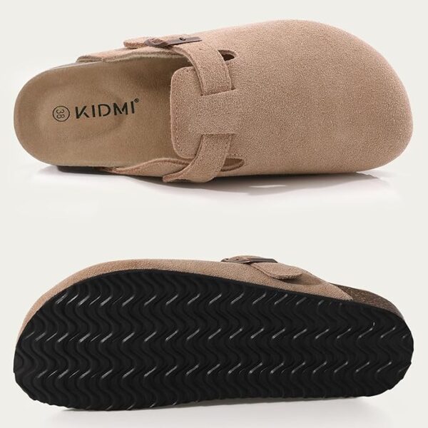 KIDMI Women's Suede Clogs Leather Mules - Image 2