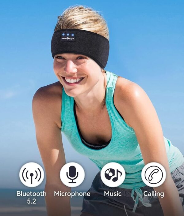 MUSICOZY Bluetooth 5.2 Sleep Headphones, Wireless Headband Headphones - Image 4