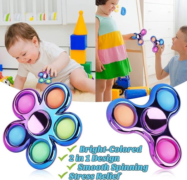 3 Pack Pop Fidget Spinner, Ideal Stress Relief Toys - Image 5