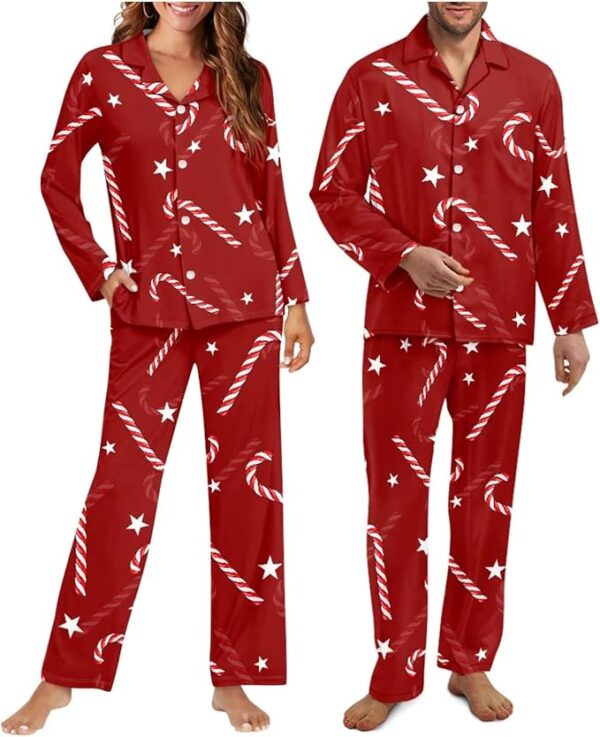 Casual Christmas Home Wear Couple Matching Outfit Pajamas Set