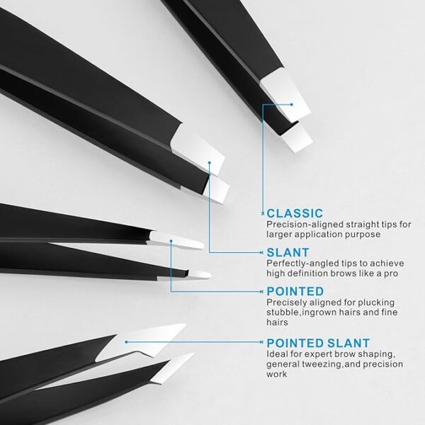 Pefei Tweezers Set - Professional Stainless Steel Tweezers - Image 5