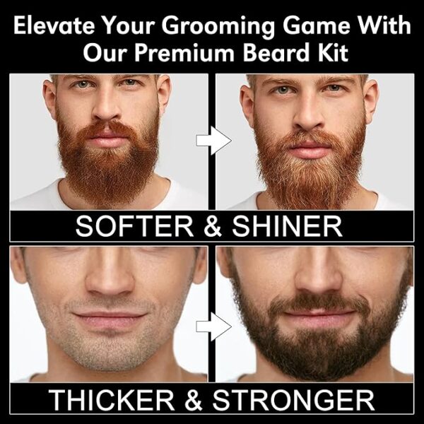 Upgraded Beard Grooming Kit w/Beard Conditioner,Beard Oil - Image 3