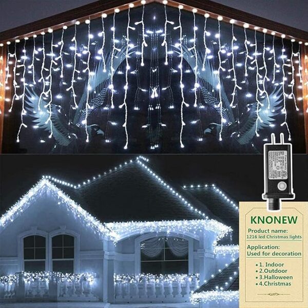 KNONEW 99FT 1216 LED Christmas Lights Outdoor
