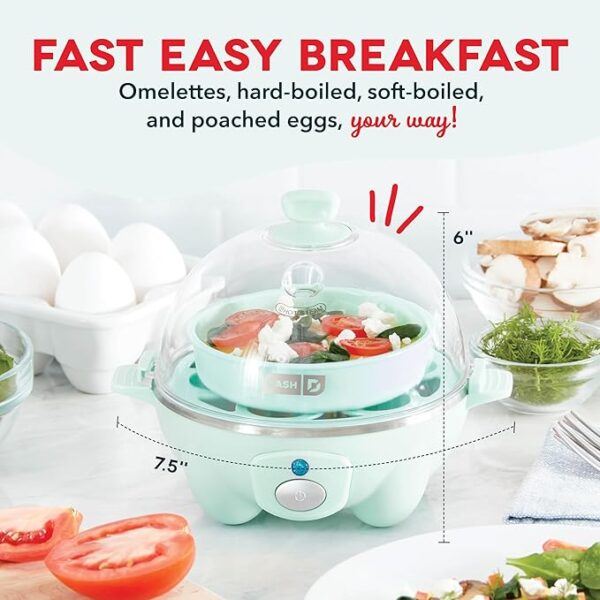 DASH Rapid Egg Cooker: 6 Egg Capacity Electric Egg Cooker for Hard Boiled Eggs - Image 5