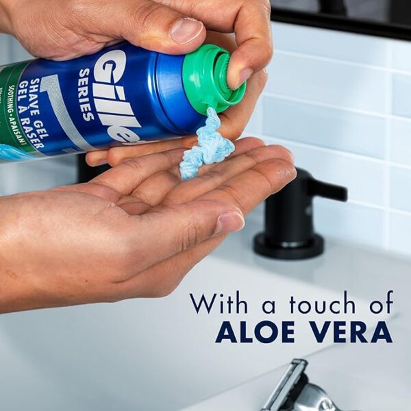 Gillette Series 3X Action Shave Gel, Sensitive Twin Pack - Image 5