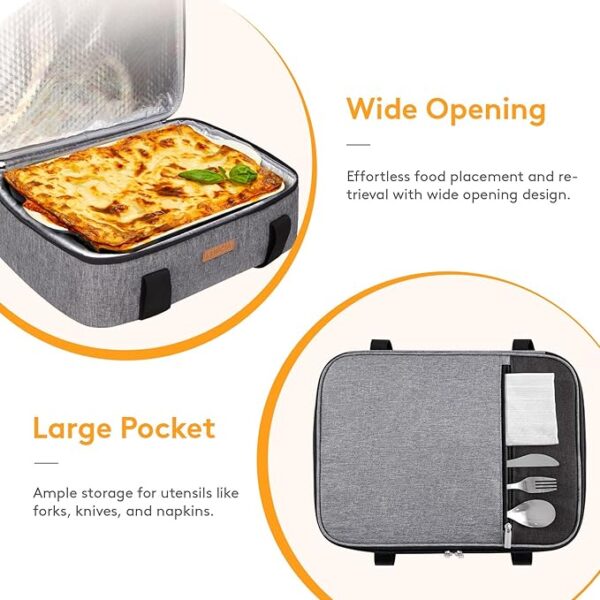 Insulated Casserole Carrier for Hot or Cold Food, Lasagna Lugger - Image 6
