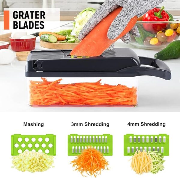 Vegetable Chopper,Food Chopper,Pro 12 in1 Multifunctional Onion Chopper,Veggie Chopper - Image 6