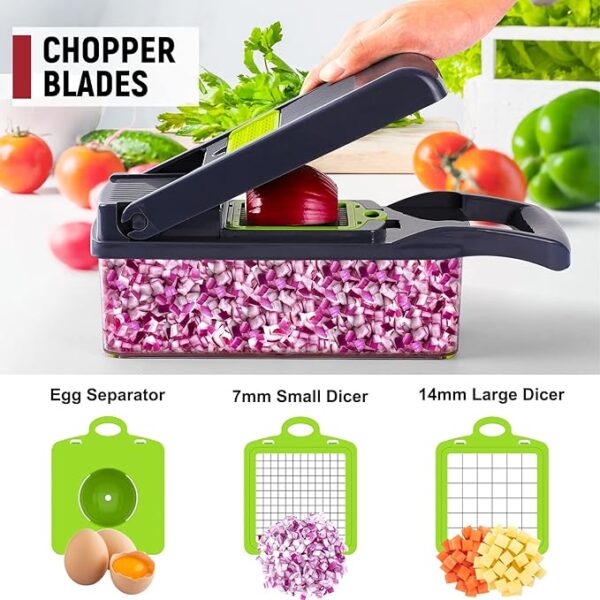 Vegetable Chopper,Food Chopper,Pro 12 in1 Multifunctional Onion Chopper,Veggie Chopper - Image 5